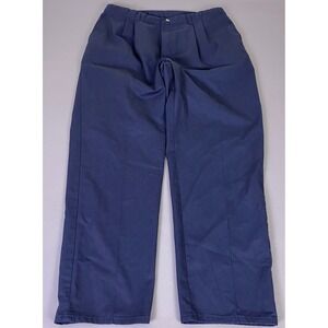 Legendary Gold Khaki Pants Men's 40x32 (Fit 38x32) Navy Blue Pleated Relaxed Fit